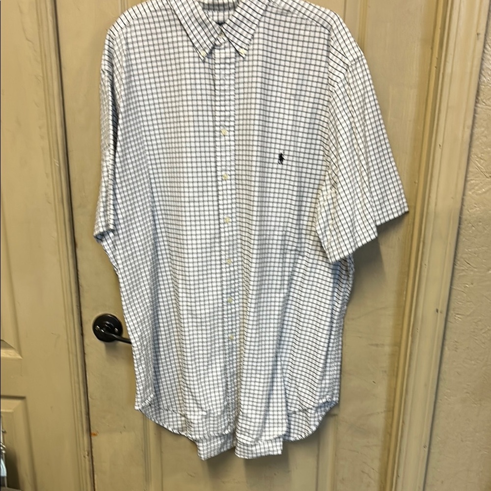Ralph Lauren Blue Label Casual Blue and White Checkered Shirt